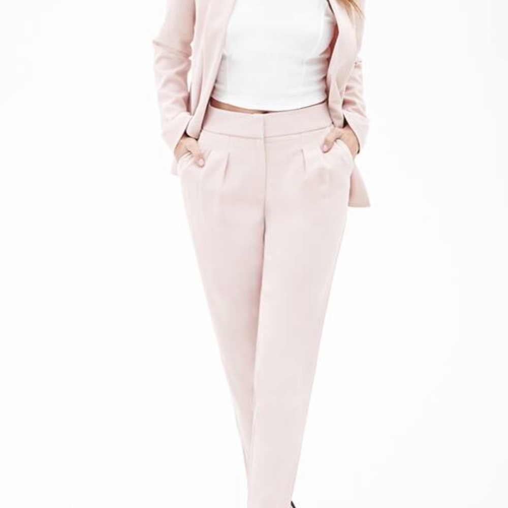 Forever 21 Pleated Blush Pink Trousers